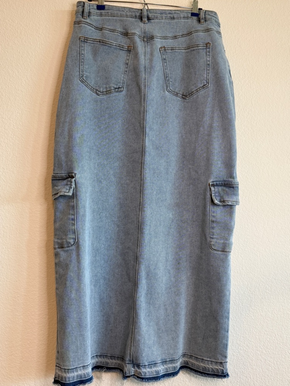 🩵Tinseltown Blue Denim Cargo 🩵Maxi Skirt 15 Y2K Streetwear Long Skirt - Picture 11 of 11